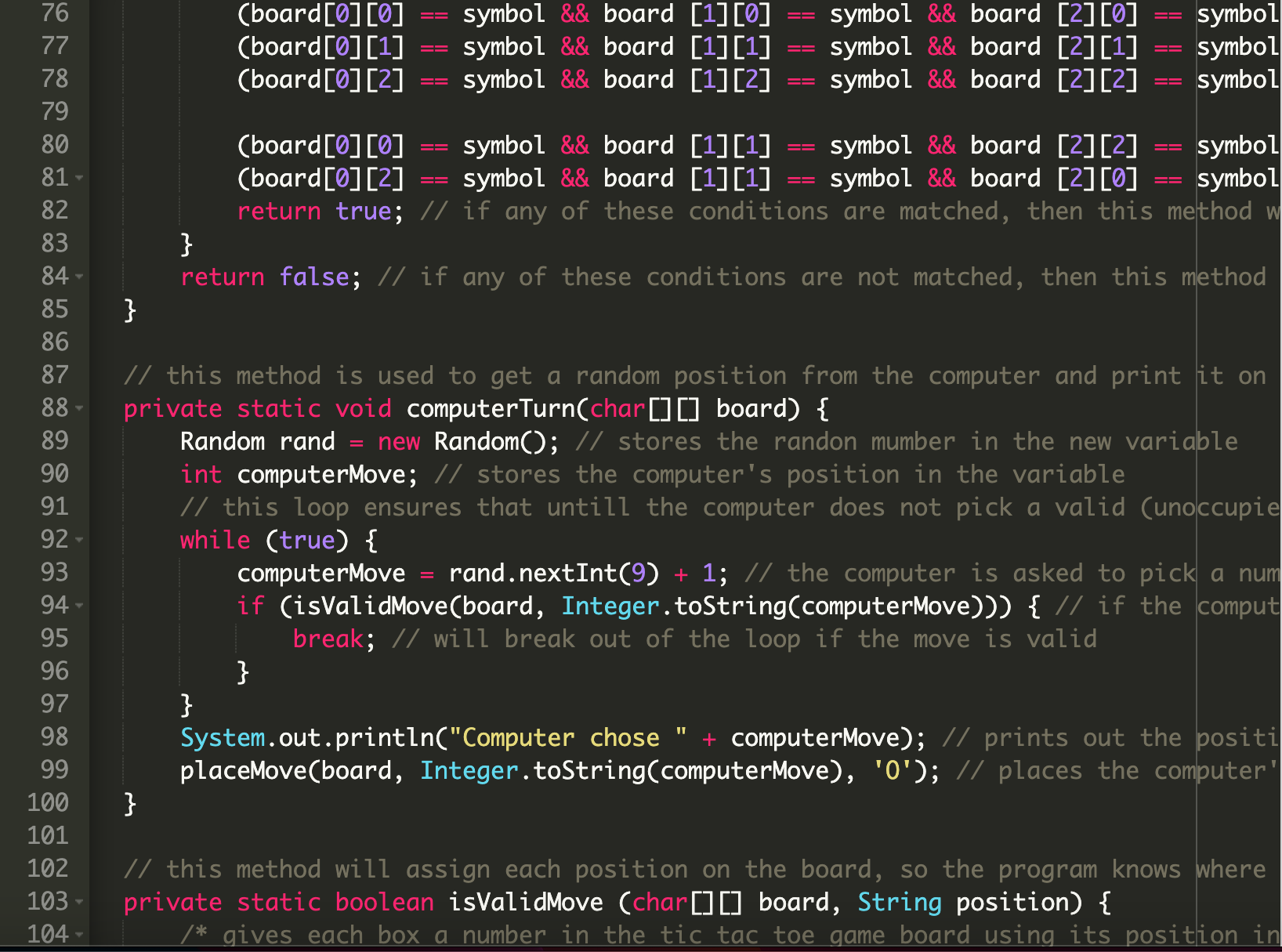 TicTacToe Code